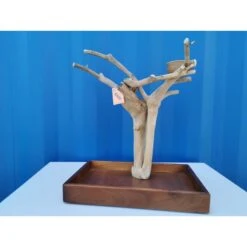 Aire De Jeux En Bois De Java Avec Socle - Small - Back Zoo Nature -Oiseaux De Compagnie aire de jeux en bois de java avec socle small back zoo nature zf1112 back zoo nature aire de jeux en bois de java avec socle et 1 3