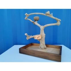 Aire De Jeux En Bois De Java Avec Socle - Small - Back Zoo Nature -Oiseaux De Compagnie aire de jeux en bois de java avec socle small back zoo nature zf1112 back zoo nature aire de jeux en bois de java avec socle et 1 4