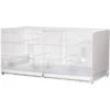 Cage D'élevage Pliable Positano 91,5x42x44,5cm - 2G-R -Oiseaux De Compagnie cage delevage pliable positano 915x42x445cm 2g r art 420 2g r cage delevage pour oiseaux en plastique et grillage metallise tres