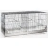 Cage Domus Molinari Métal 2 Compartiments 120x40x45cm -Oiseaux De Compagnie cage domus molinari metal 2 compartiments 120x40x45cm 1560075 domus molinari cage delevage entierement en acier galvanisee de 12