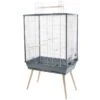 Cage Neo Jili XL Gris 93x42x81cm -Oiseaux De Compagnie cage neo jili xl gris 93x42x81cm 104135gri zolux