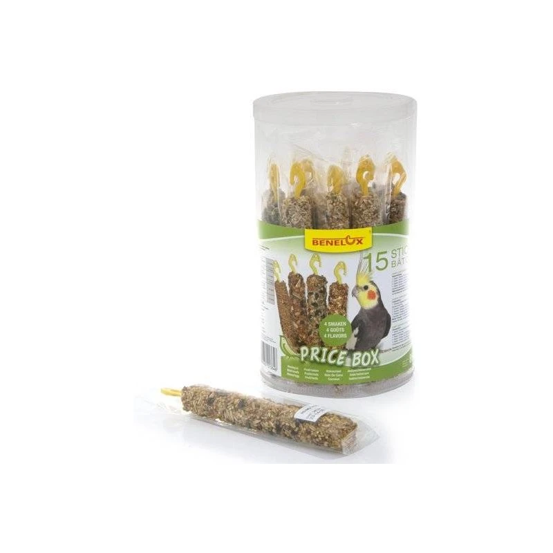 Coffret Promo De 15 Bâtonnets De Graines Pour Grandes Perruches - Benelux 3 Coffret Promo De 15 Bâtonnets De Graines Pour Grandes Perruches - Benelux