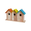 Combi 3 Nichoirs Avec Toit De Couleur -Oiseaux De Compagnie combi 3 nichoirs avec toit de couleur 17356 kinlys combi 3 nichoirs avec toit de couleur