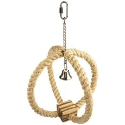 Corde à Anneaux En Sisal & Bloc Bbq & Cloche Beige 33x22x22cm - Duvo+