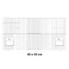 Façade De Cage En Métal Avec Portes Mangeoires 60x30cm - Fauna -Oiseaux De Compagnie facade de cage en metal avec portes mangeoires 60x30cm fauna 14624 fauna birdproducts facade de cage chromee pour la constructio