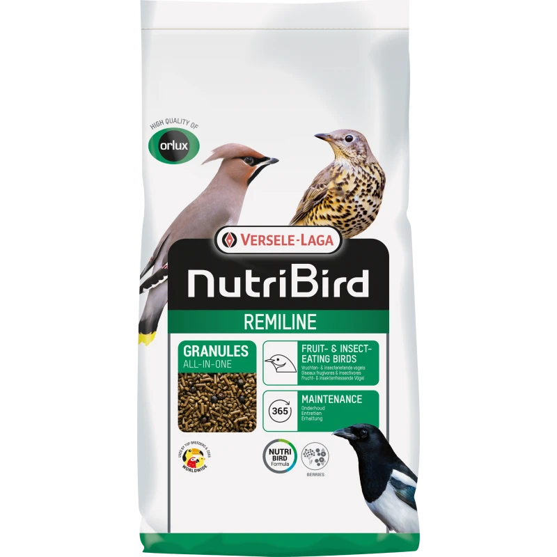 Remiline Granulés Universels Aux Baies – Aliment D'entretien Pour Oiseaux Frugivores Et Insectivores 25kg - Nutribird 3 Remiline Granulés Universels Aux Baies – Aliment D'entretien Pour Oiseaux Frugivores Et Insectivores 25kg - Nutribird