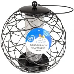 Silo Avec Protection Pour Graines Sphérique Noir 28x28x28cm - Duvo+